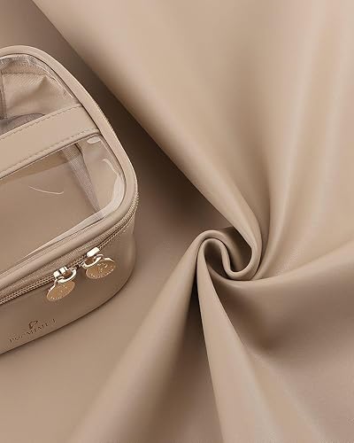 Miniatura 10 de Pocmimut Bolsa de maquillaje transparente, bolsa de cosméticos de piel sintética, bolsa de maquillaje, accesorios de automóvil, organizador de