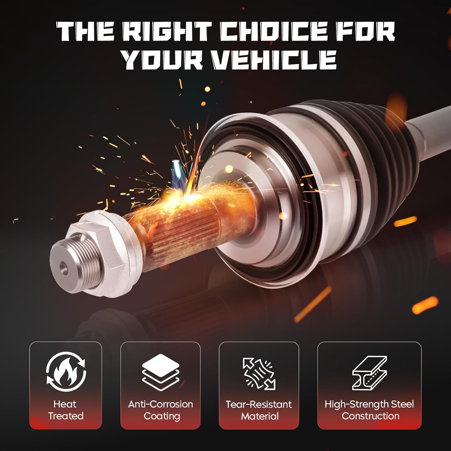 Front left CV Axle Shaft Assembly 2.4L 2.4 Fits for Hyundai Sonata 2015 2016 2017 2018 2019, Fits for Kia Optima 2016 2017 2018 2019 2020, Replace for 66-3829