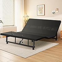 Mixcous King Size Adjustable Bed Frame with Quiet Motor - Zero Gravity, Head/Foot Incline, Wireless Remote, Easy Assembly (79x74x12.72")