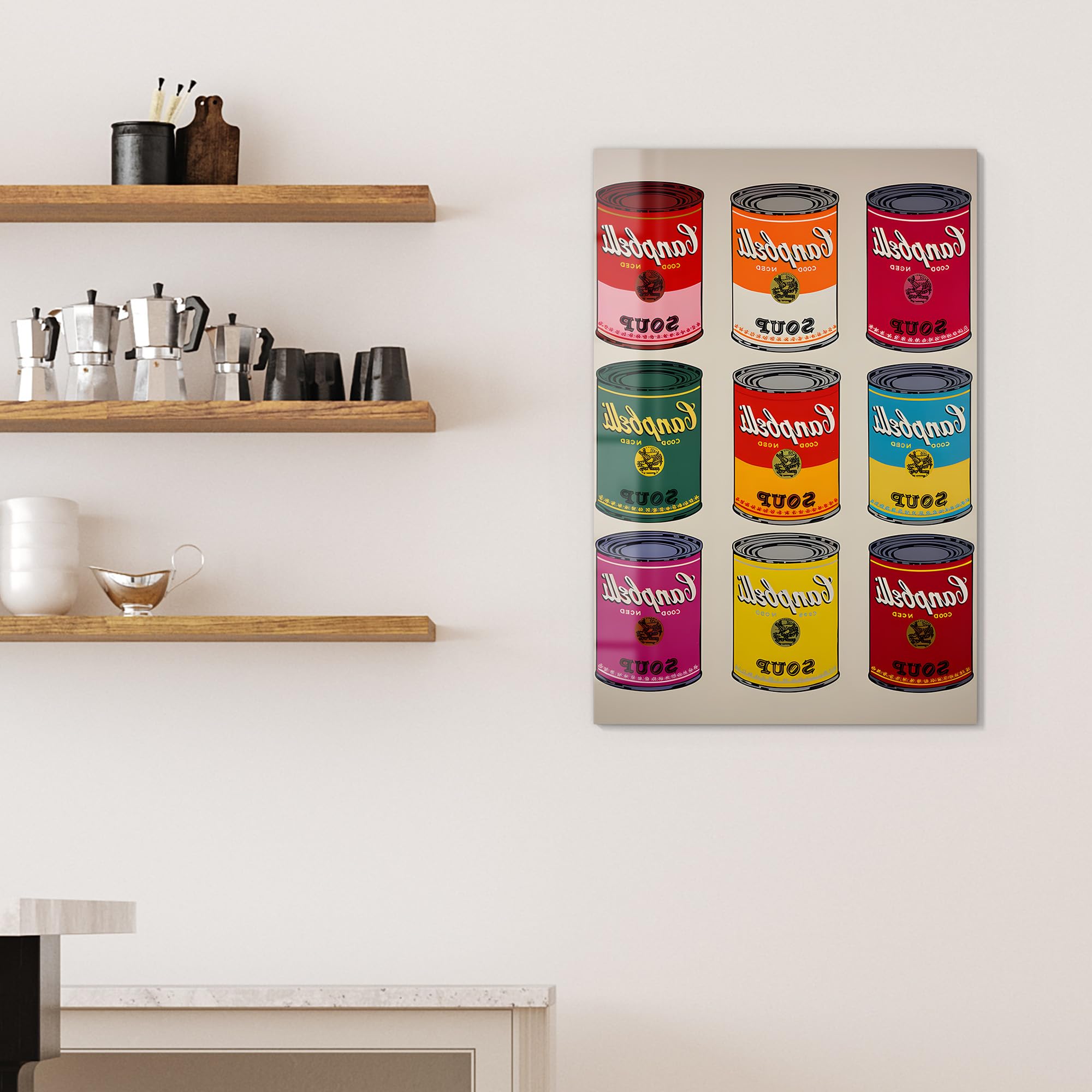 DEQORI Glas-Magnettafel | 60x90 cm cm groß | Motiv Bunte Konserven | Memo-Board aus Glas | Magnetboard inkl. Magnete, Stift & Tuch für Küche & Büro | Tafel magnetisch & beschreibbar