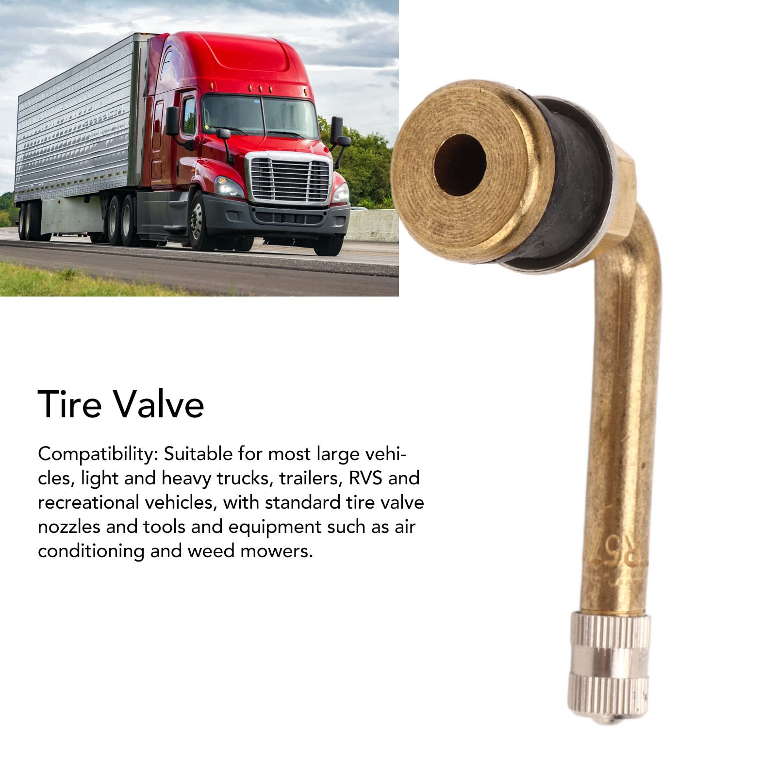20er - Pack Reifenventil - Verlängerungen aus Kupfer, TR570C Ventilstem - Verlängerung für LKW, Anhänger, Wohnmobile und Freizeitfahrzeuge, 90 - Grad - Knick, rostfrei