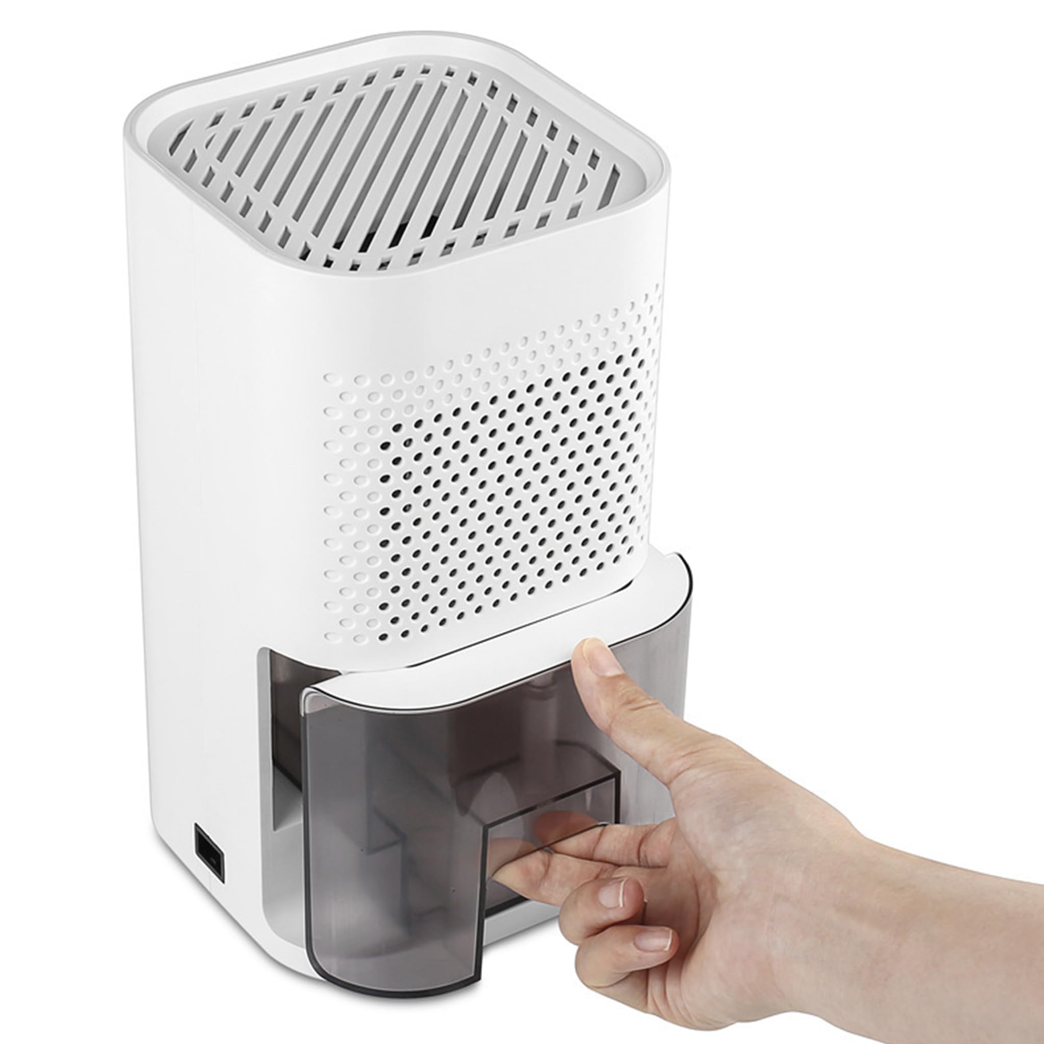 Mini deumidificatore da 850 ml, 22 W a basso consumo energetico, semiconduttore quotidiano, luce notturna integrata, spegnimento automatico, < 36 dB silenzioso, ideale per camera da letto e guardaroba