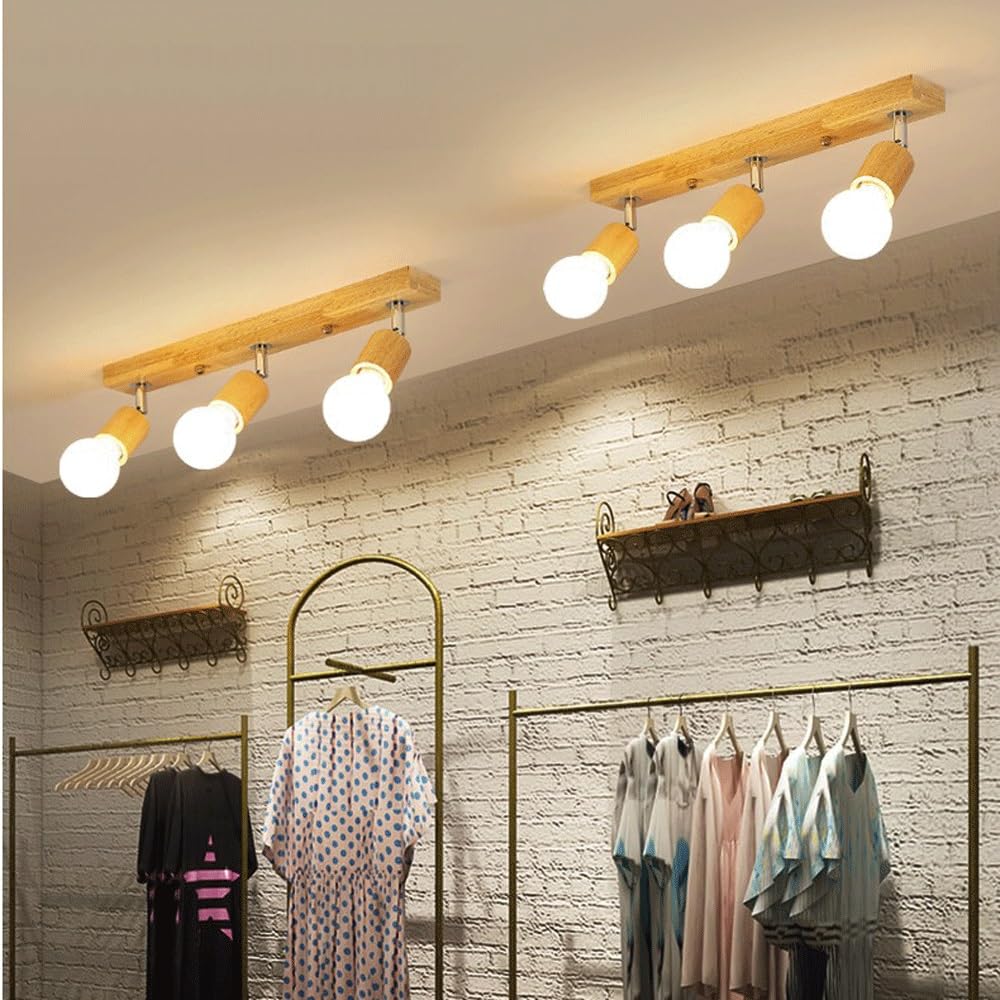 Genérico Iluminación de techo de madera nórdica