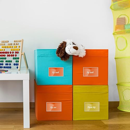 Miniatura 7 de Outus Paquete de 100 bolsillos autoadhesivos para tarjetas de índice con apertura superior para cargar, soporte ideal para organizar y proteger tus