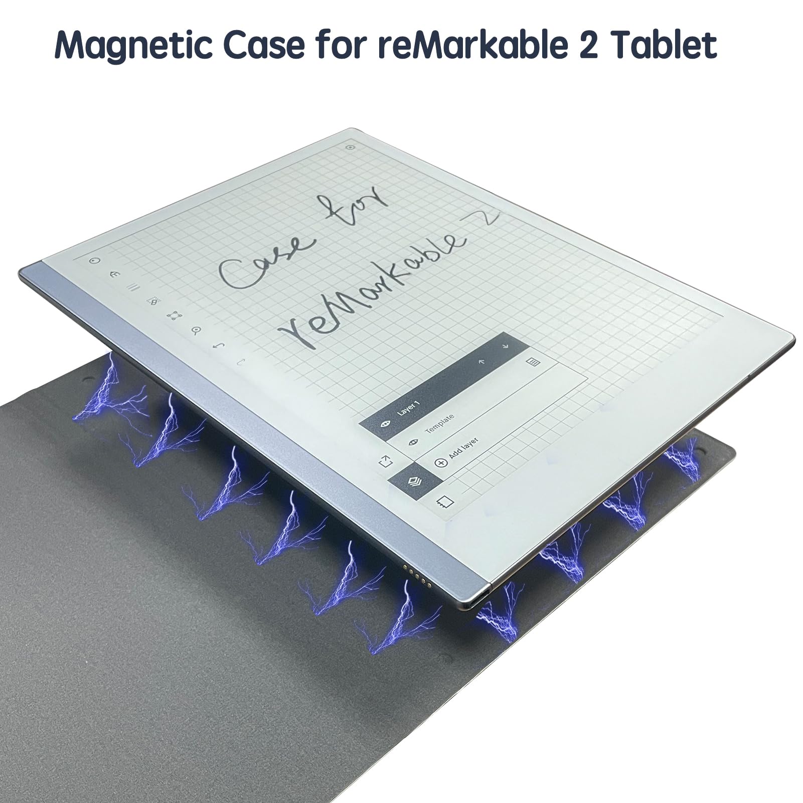 ZhaoCo Etui Magnetyczna do reMarkable 2 Tablet 10.3 Cala 2020, Smukły i Lekkie Ochronny Pokrowiec ze Poliuretan z Wbudowanym Uchwytem na Długopisy - Niebieski