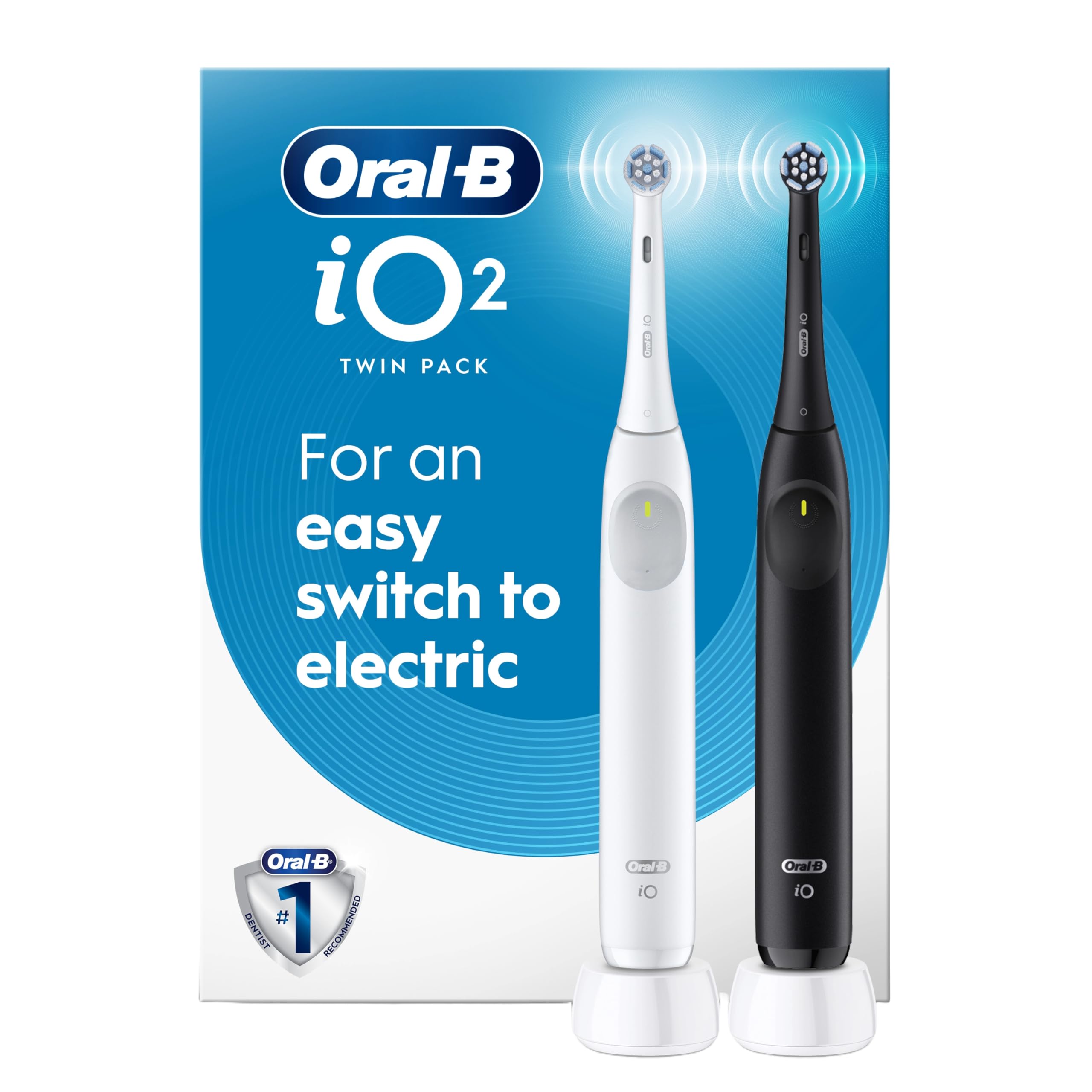 Oral-B iO Series 2 Rechargeable Electric Powered Toothbrush Twin