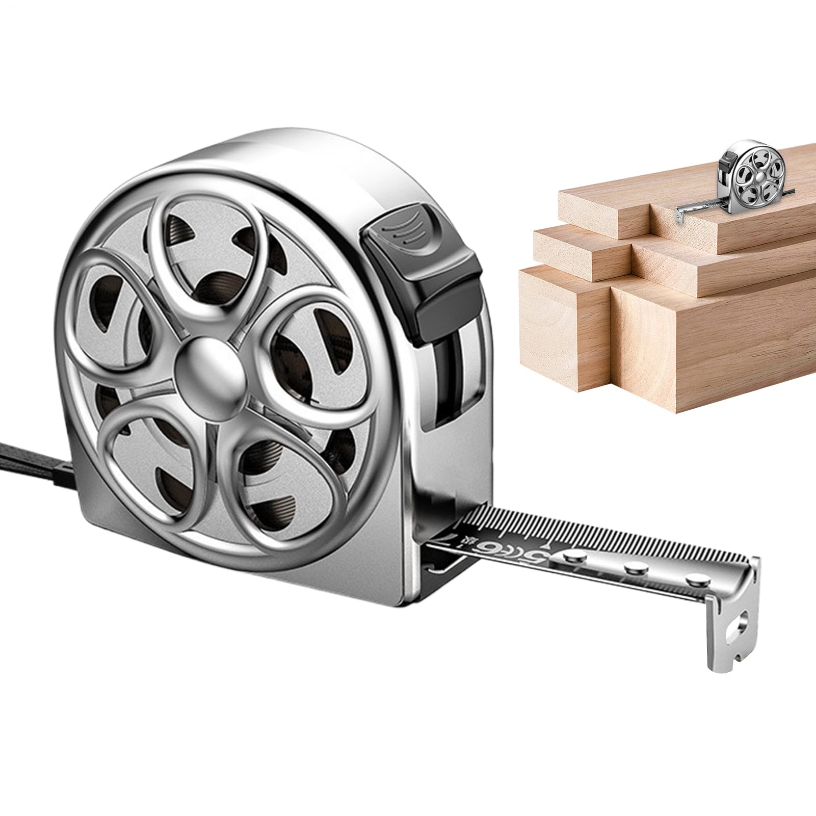 Stainless Steel Tape Measure | Waterproof Retractable Hollow Measuring Ruler | Practical Anti-fall Measuring Tool For Home Construction Industrial Carpentry