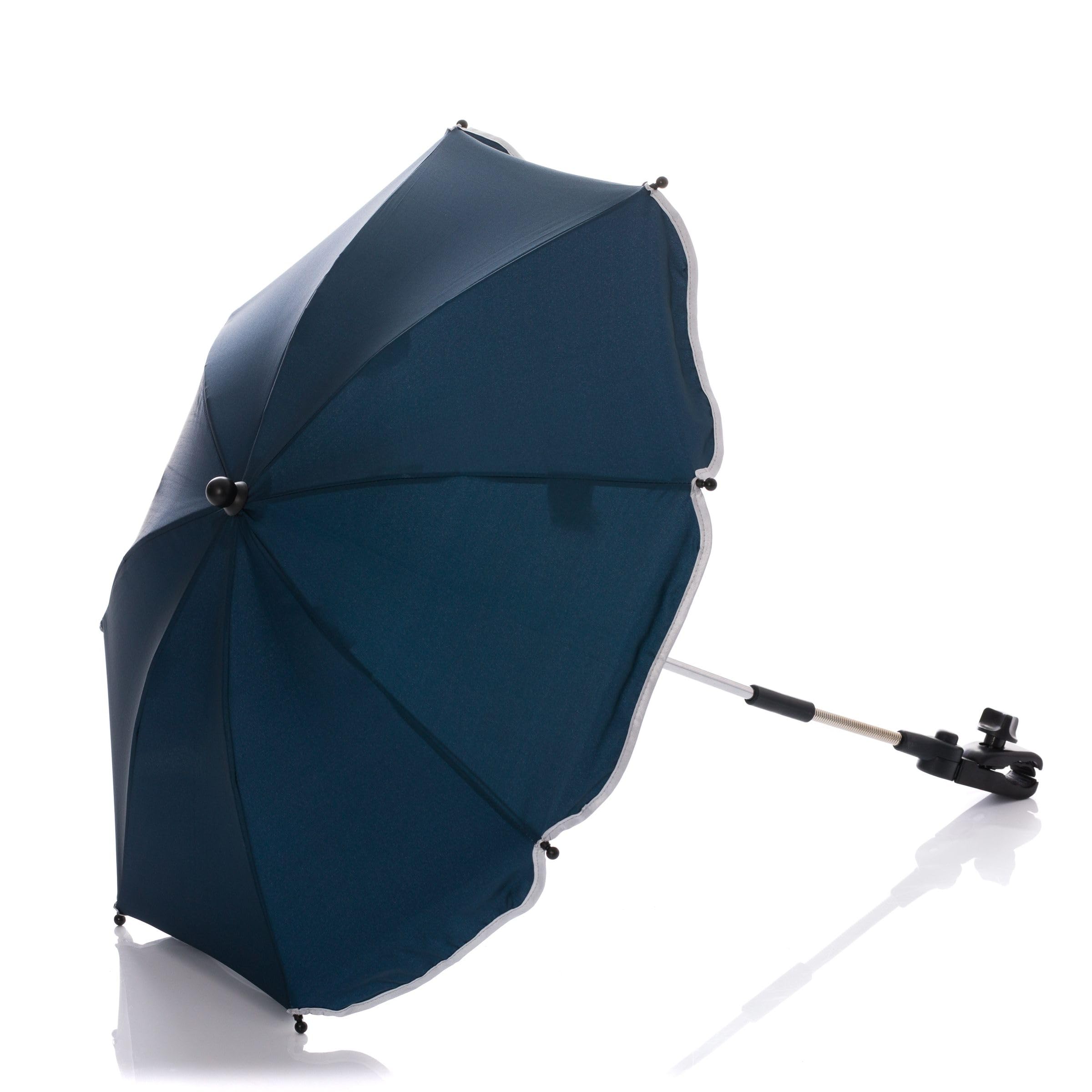 Fillikid Universal Sonnenschirm Sonnenschutz für Kinderwagen & Buggy & Jogger - UV Schutz 50+ / 65 cm Durchmesser/Sonnenschirm biegsam/Universalhalterung für Rund- und Ovalrohre