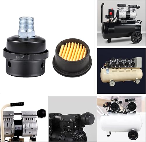 Miniatura 7 de ZHONG AN 12 "PT 0.787 in compresor de aire silenciador filtro, compresor de aire de metal filtro de admisión silenciador silenciador de sonido,