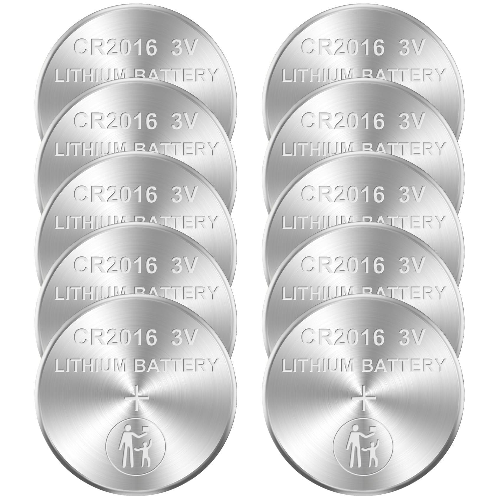 3V Lithium Batteries CR2016 10 Pack – Button Cell 2016 Batteries – Lithium CR2016 3 Volt Coin Battery – Alkaline 2016 Battery Replacement for Watch Key Fob Computers-10 Year Shelf Life
