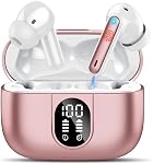 Ecouteurs sans fil, 2026 Bluetooth 5.3 écouteurs HiFi Stéréo Ear Bud, 40Hrs Écouteurs Bluetooth avec temps de lecture 4 ENC Le bruit annule les micros, IP7 Imperméable, LED Affichez les écouteurs sans fil pour Android/iOS