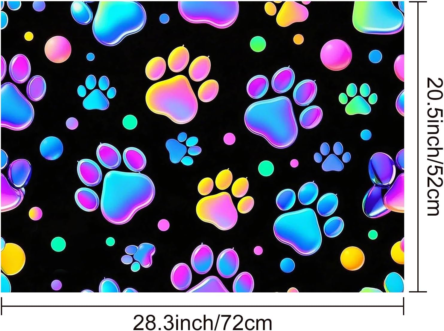 HOMETITUTE Rainbow Paw Print Stove Top Cover for Electric 28x20 Inch Diatomite Glass Stovetop Protector Pet Lover Kitchen Decor Electric Stove Cover Dish Drying Mat for Countertops and Sinks