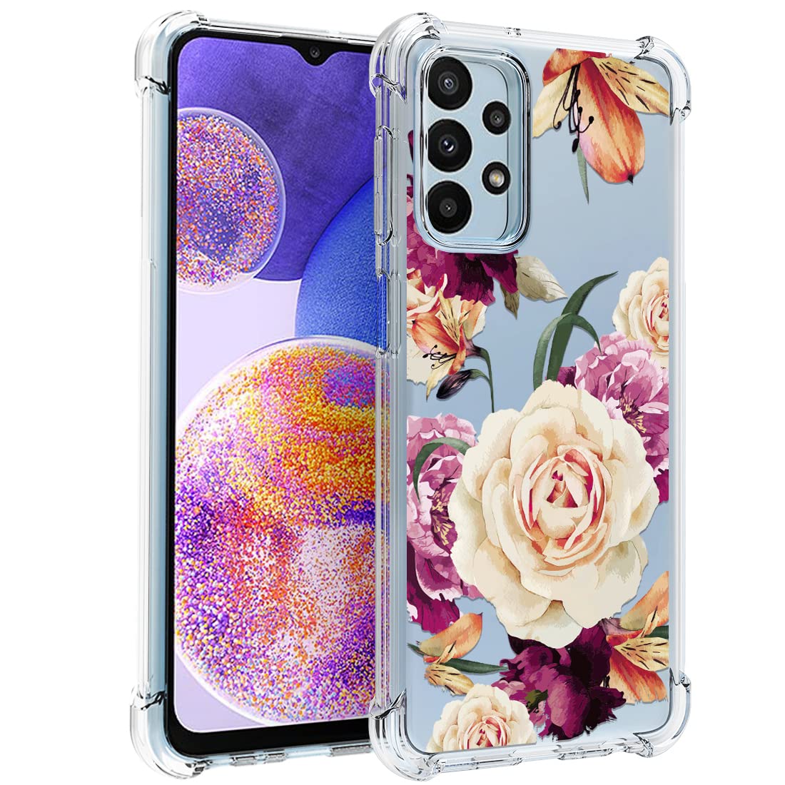 Amazon.com: Osophter for Samsung Galaxy A23 Case Flower Floral for