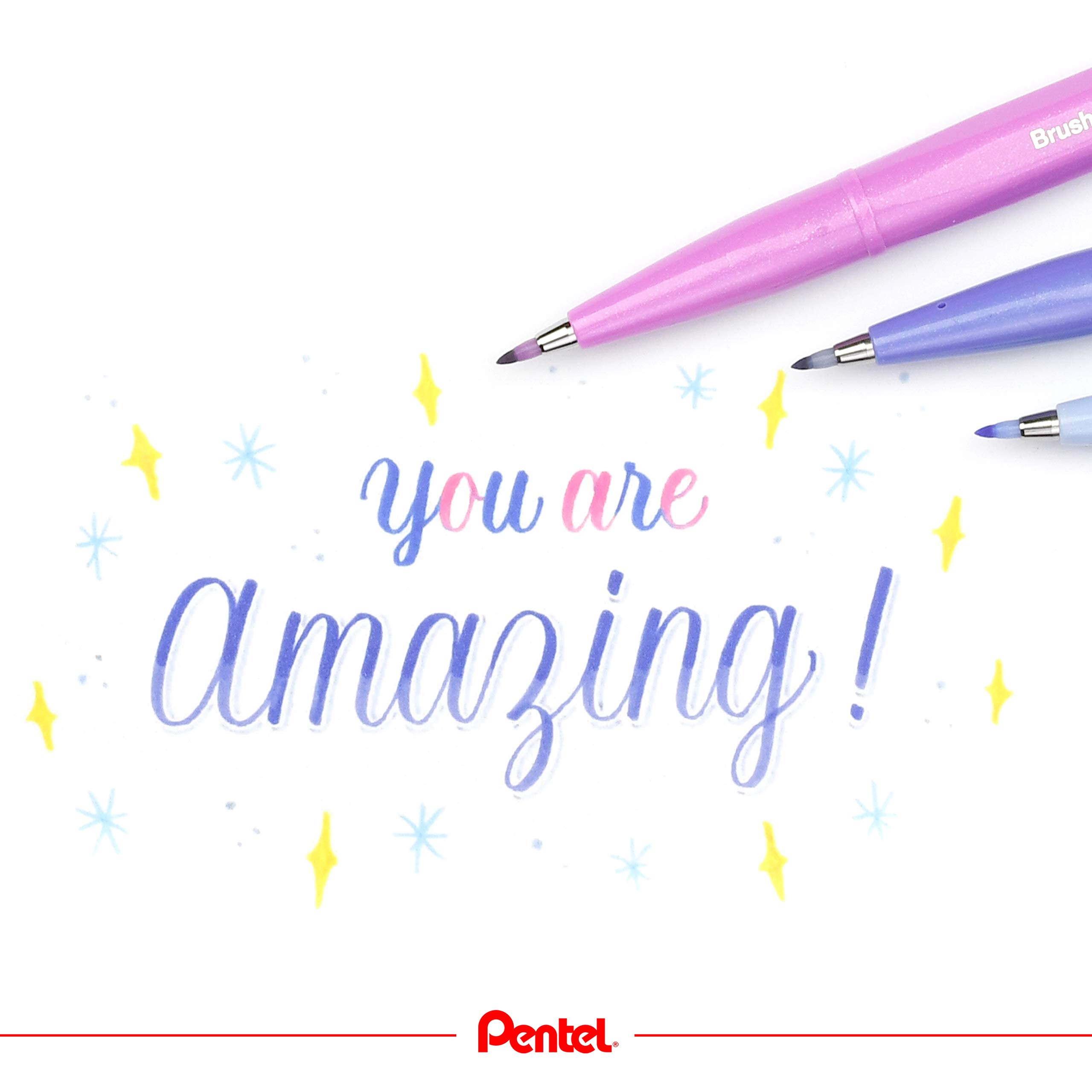 Pentel SES15C-P2X Brush Sing Pen Fırça Uçlu Kalem - Pembe