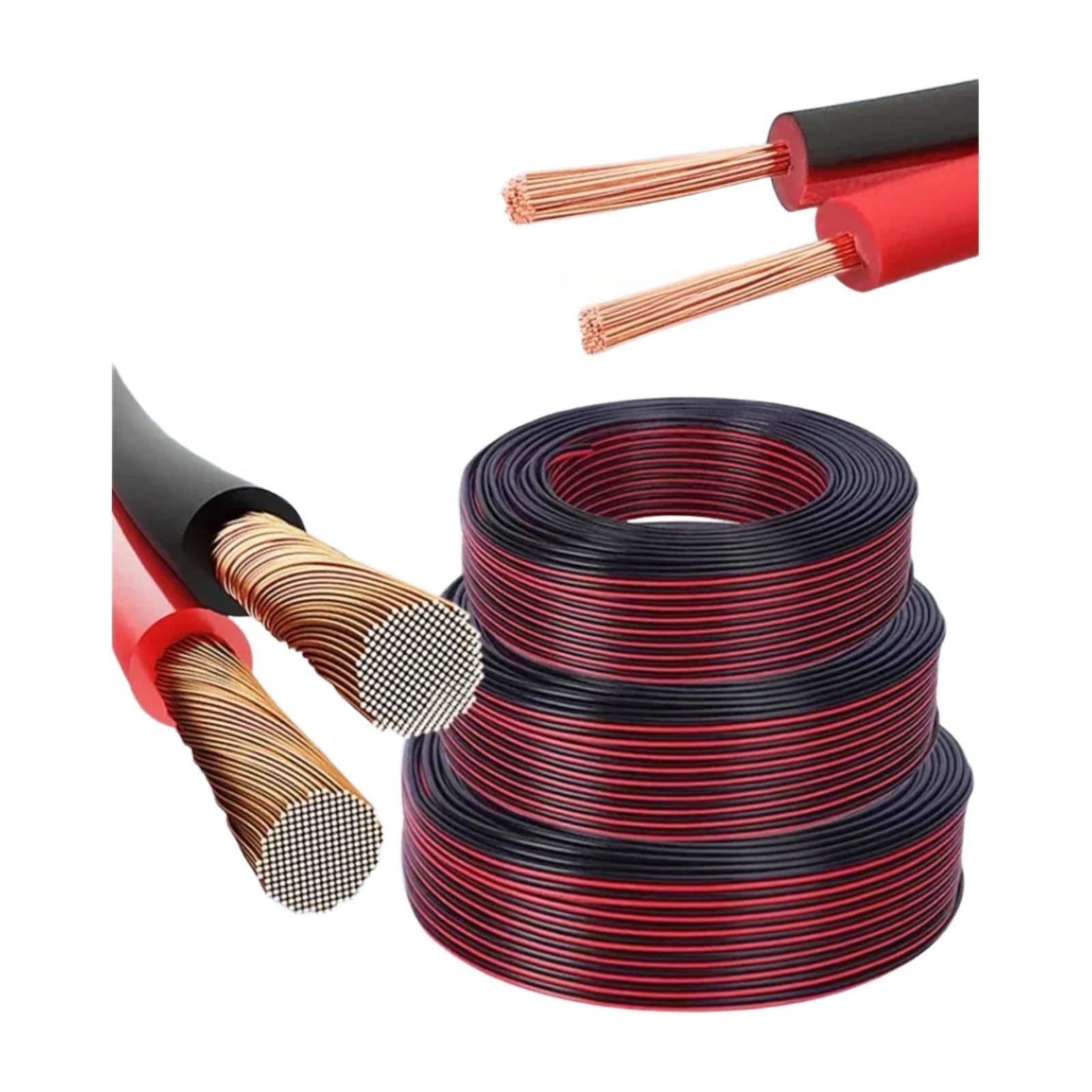 5/10/20M RVB Rosso e nero 2 Cavi a pin 12 14 16 18 20 22 AWG PVC di rame isolati nudo LED(Red and Black; 5 Meters; 18AWG 0.75mm2)