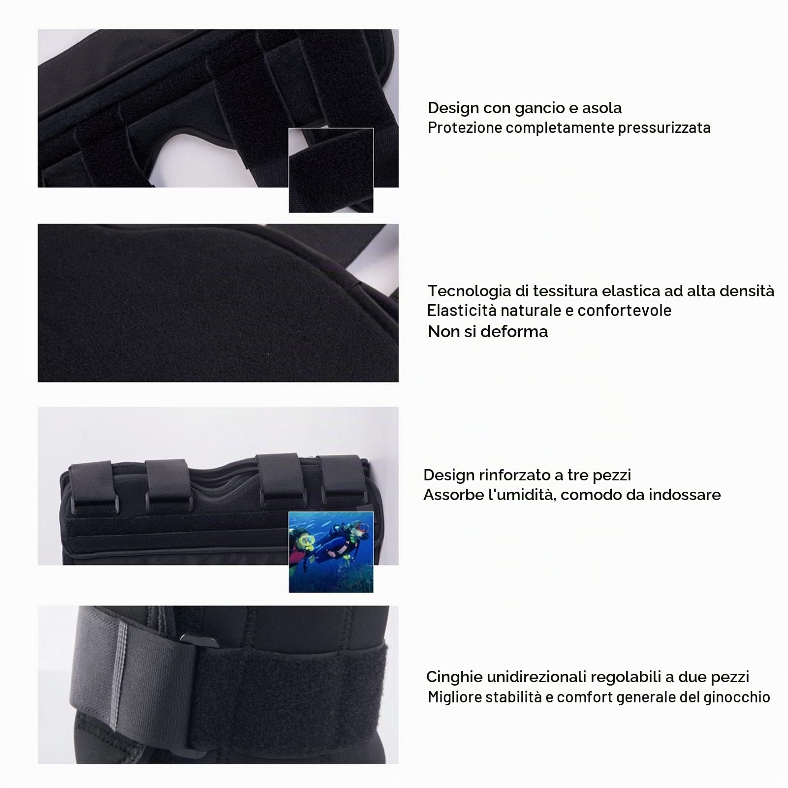 Ginocchiera, Supporto per Ginocchio con 3 Pannelli Regolabili, Immobilizzatore della Gamba del Ginocchio per Distorsioni, Lussazioni, Lesioni, Stabilizzatore del Ginocchio per Uomini e Donne(XL)