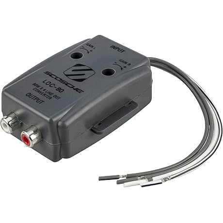 Scosche Adjustable LOC80 Line Output Converter for Enhanced Car Stereo Audio