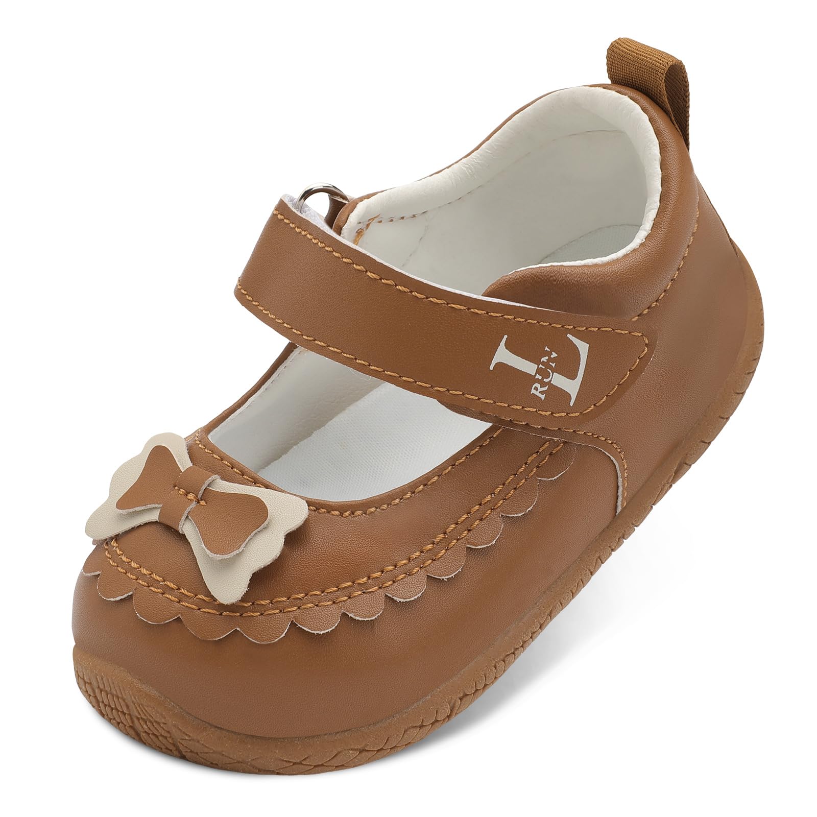 L-RUN Toddler Girl Mary Jane Dress Shoes Little Girls Uniform School Shoes Non-Slip Ballet Flats Flower Girls Shoes for Wedding Party Concert