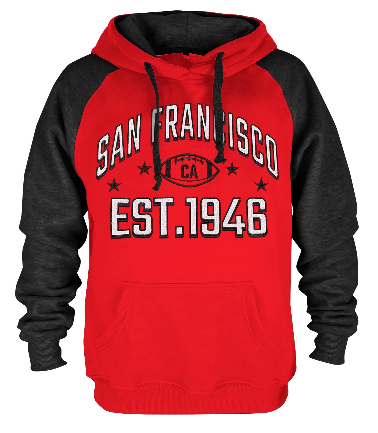 Mens City Football Fully Embroidery Soft Classic Pullover Sweatshirt Hoodie