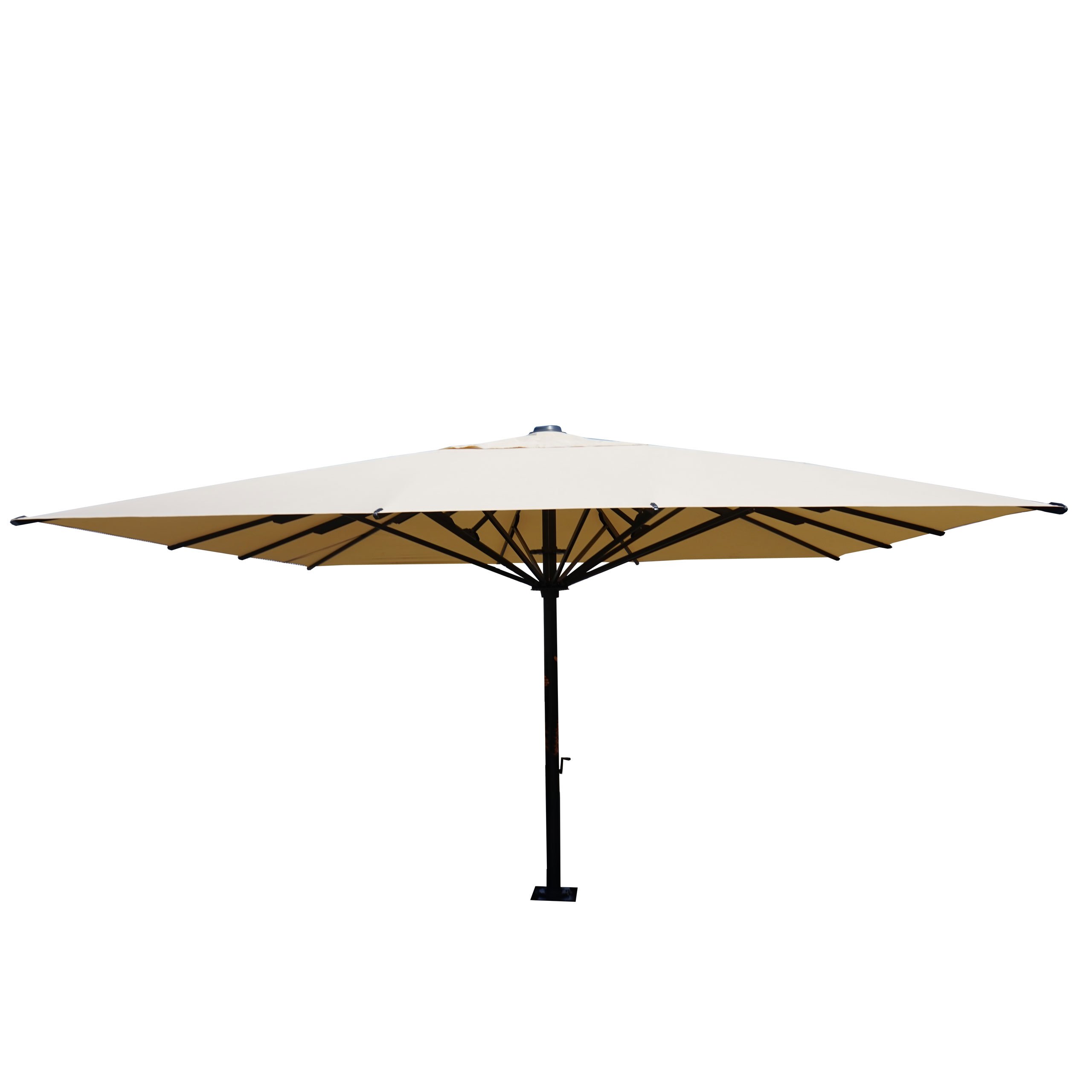 Mendler Gastronomie-Luxus-Sonnenschirm HWC-D20 5x5m - creme | XXL-Schirm, Marktschirm, (Ø7,2m), Polyester/Alu, 90kg