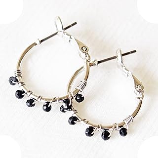 チタン フープピアス シルバー レディースピアス 10mm リング ジルコン 