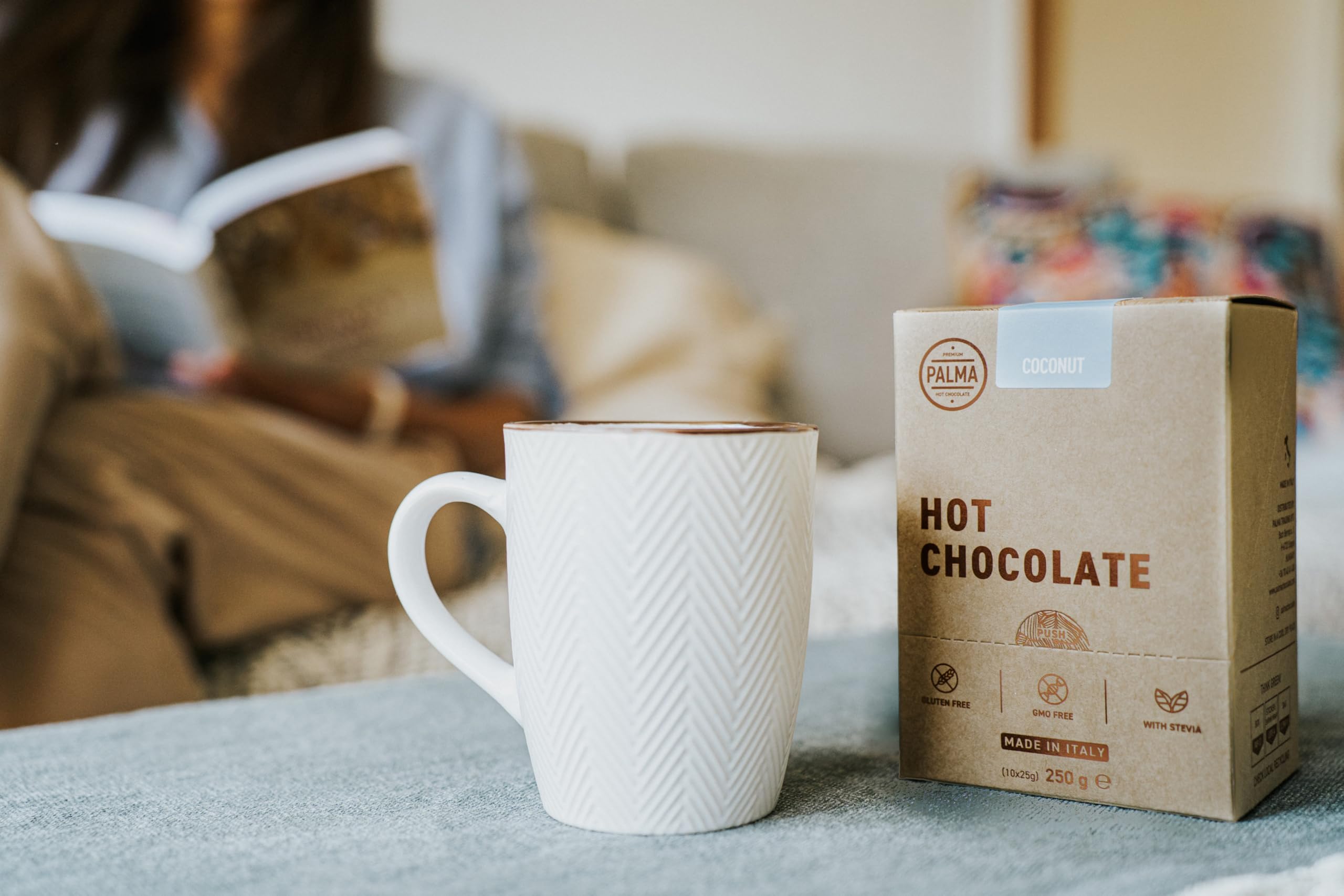 PALMA Italian Hot Chocolate Sachets - Sugar Free Dark Chocolate - No Added Sugar | 500g (20 Servings) — view 74