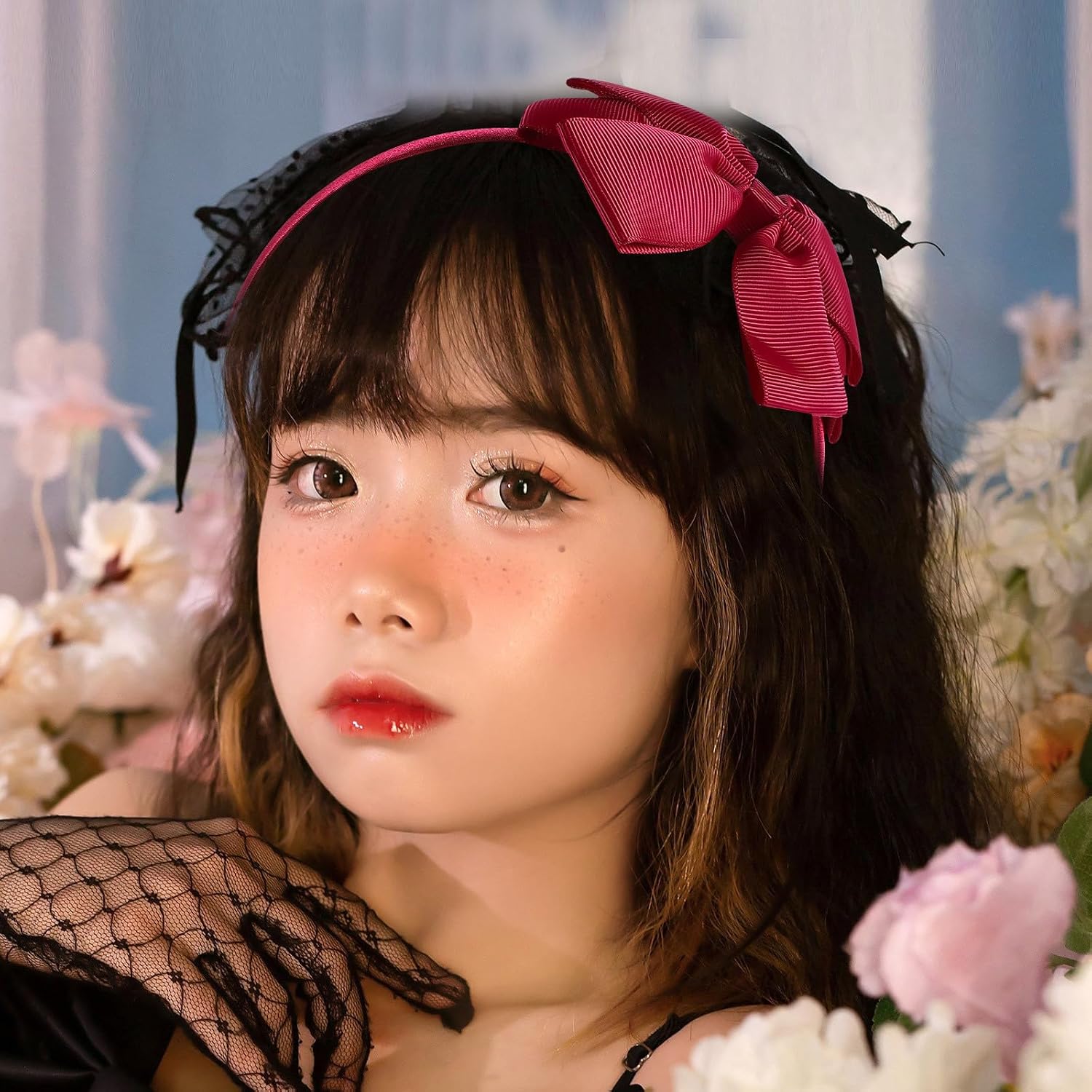 Party Bow Headbands with Ribbed Band 6 Pcs Decorative Bow Hair Accessories Lightweight and Stylish Headbands for Little for Festivals and Daily Wear