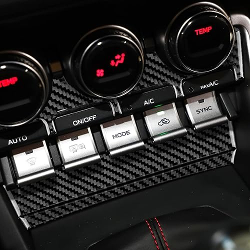 Miniatura 5 de AIRSPEED Cubierta de panel de consola central para Subaru BRZ Toyota GR86 2021 2022, marco de botón de aire acondicionado, adhesivo de fibra de