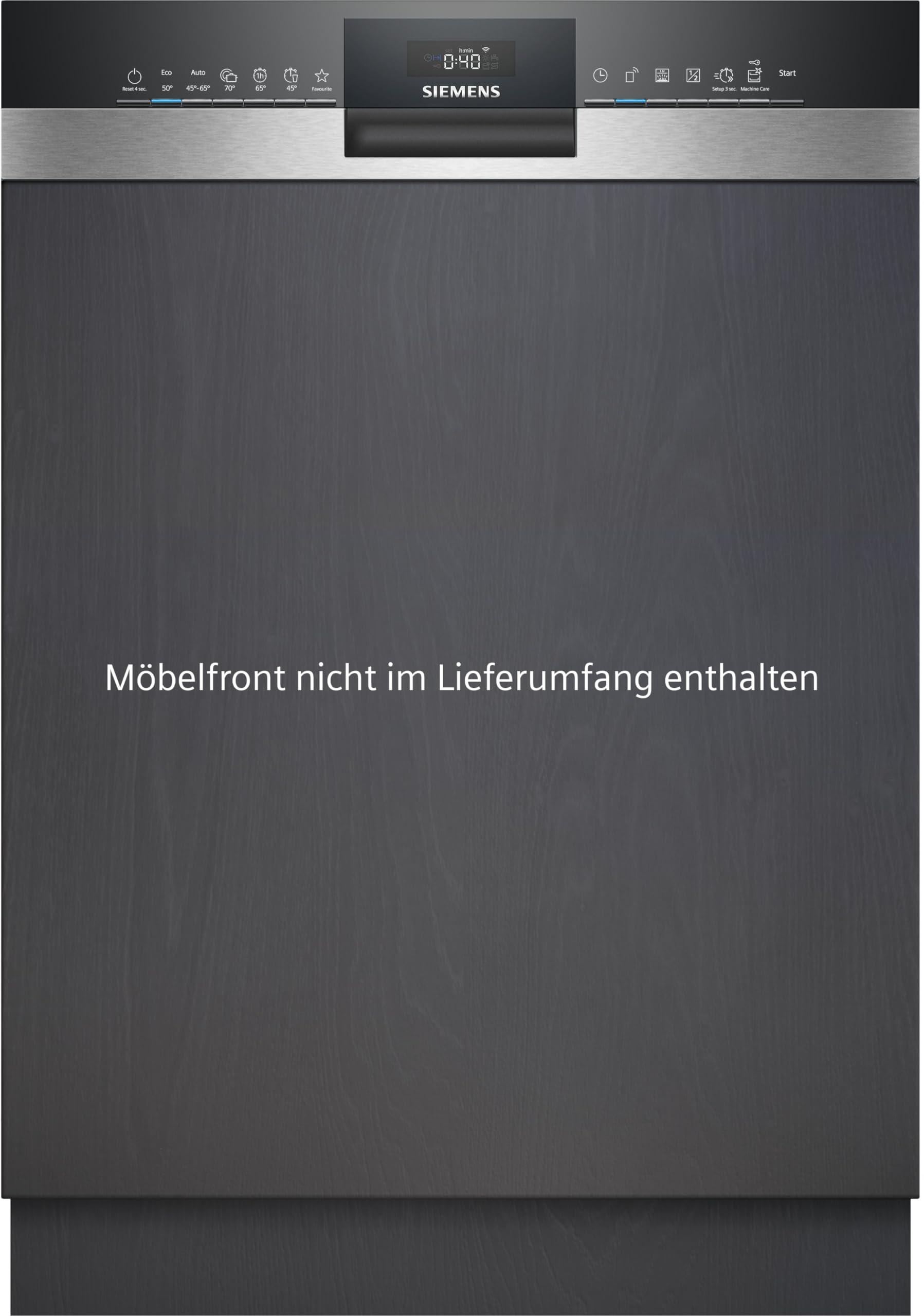 Siemens SN53ES14CE iQ300 Smarter Geschirrspüler-Teilintegriert, 60 cm breit, varioSpeed Plus der Spül-Turbo, Favoriten-Taste Ihre Lieblingsprogramme auf Knopfdruck, flex Körbe und Schubladen