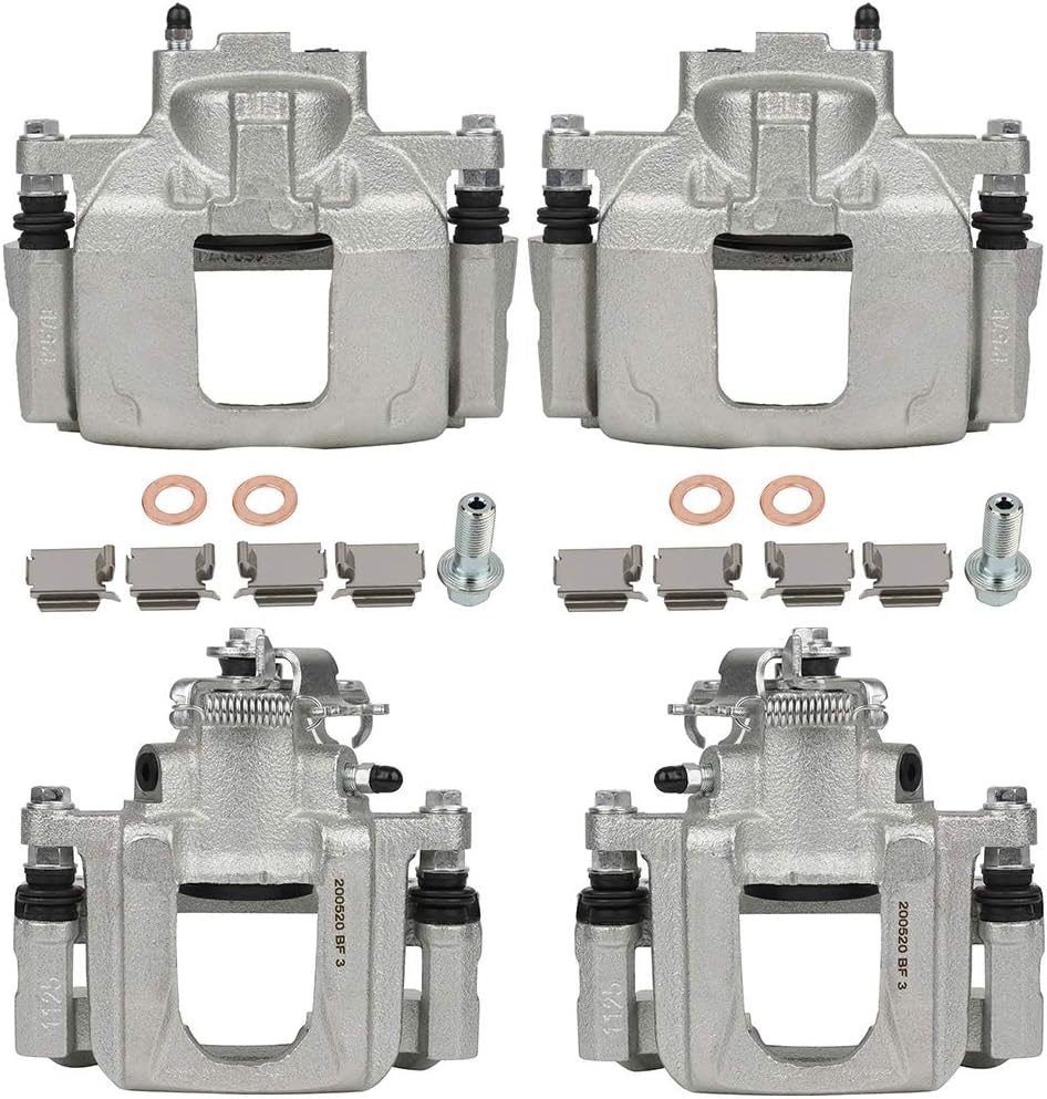 AUTOMUTO Front & Rear Disc Brake Calipers With Bracket For Chrysler Town & Country 08-12 For Dodge Grand Caravan 08-16 For Ram C/V 12,For Volkswagen For Routan 09-12 18B5045 18B5044 18B5081 18B5080