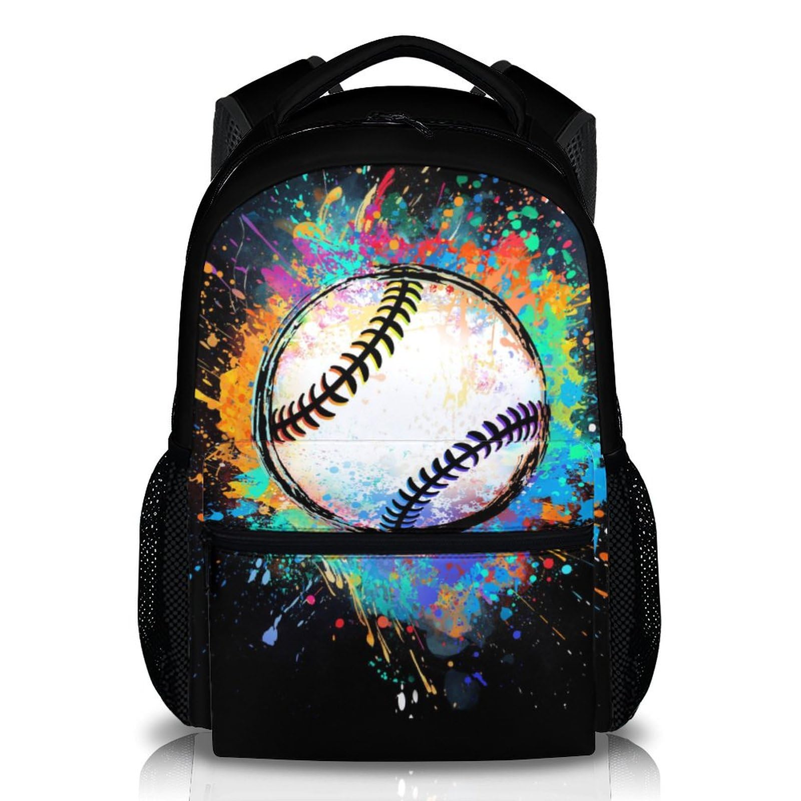 PAKKITOP Boys School Backpack Kids Baseball Backpacks Bookbag Back to School Supplies, 17 Inches Large Capacity Cool Sport Back Pack for Kindergarten