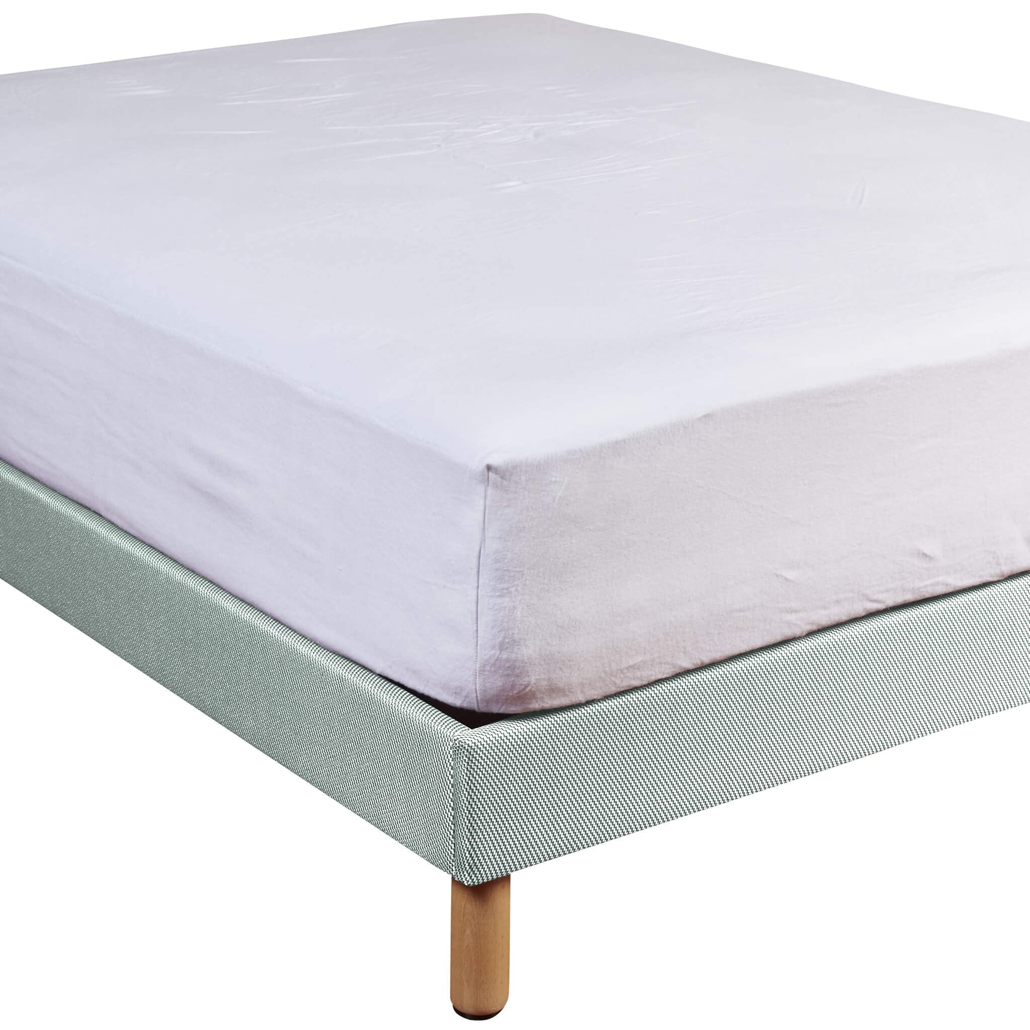 Protège Matelas Molleton 100% Coton Bio - Bonnet 40 cm 160x200