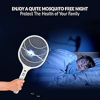 Vista 7 de WBM - Exterminador de insectos inteligente, raqueta eléctrica recargable, grande, 2
