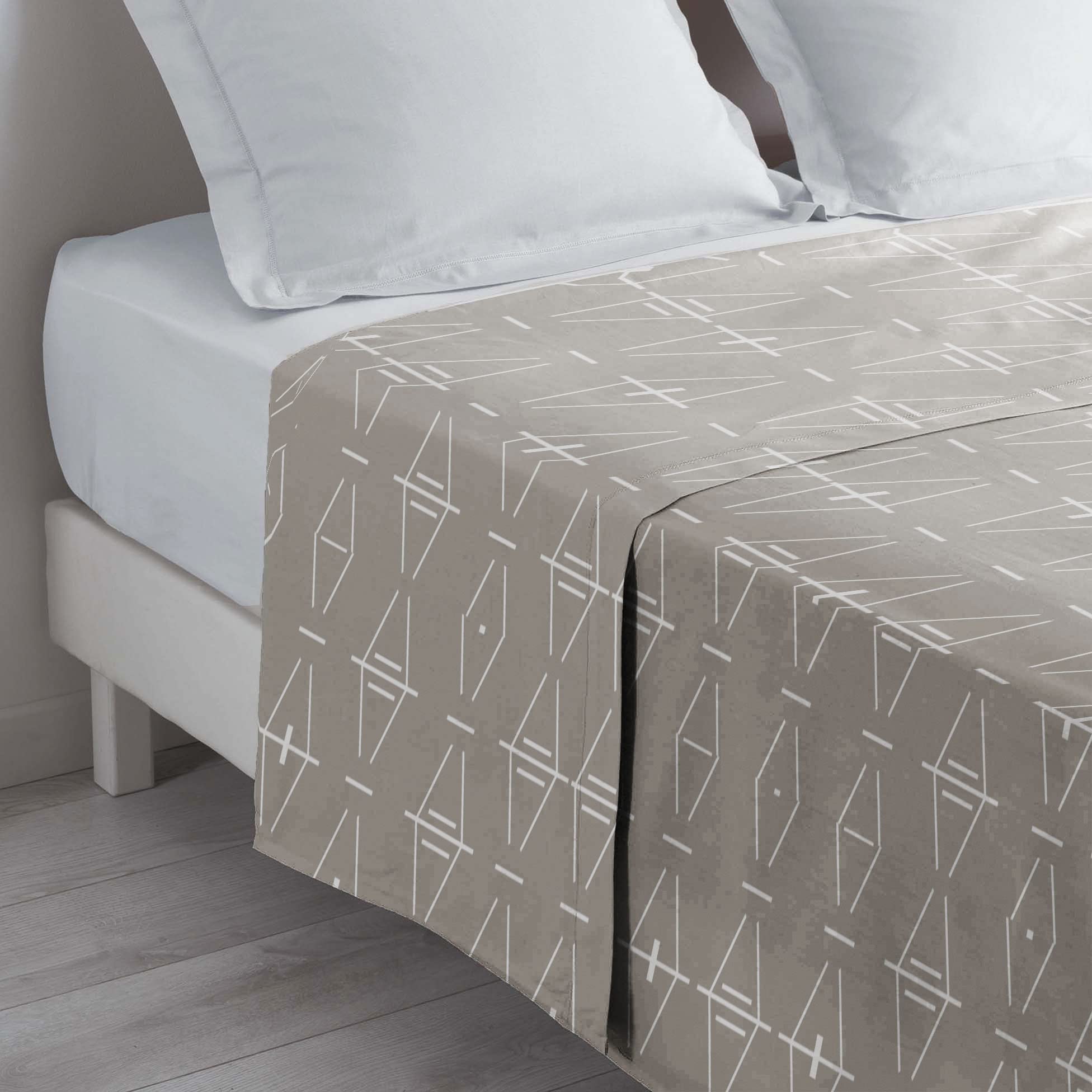douceur d'intérieur, Flat Sheet (240 x 300 cm) Aristide Naturel, 100% Cotton