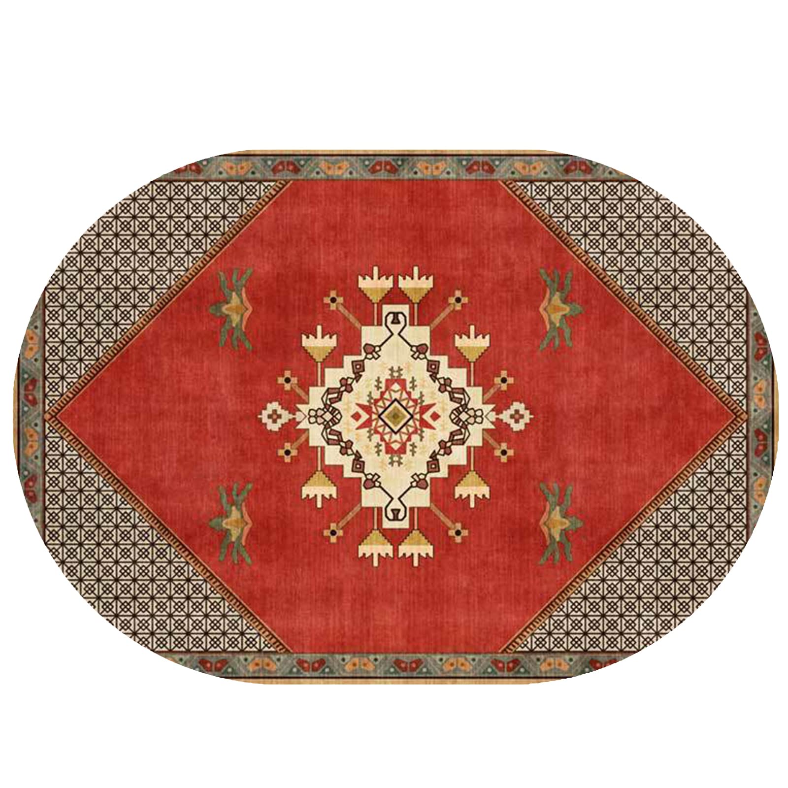 Paco Home Tappeto Di Design Moderno Sagomato Colori Pastello A Quadri Motivo Orientale Blu 45844890