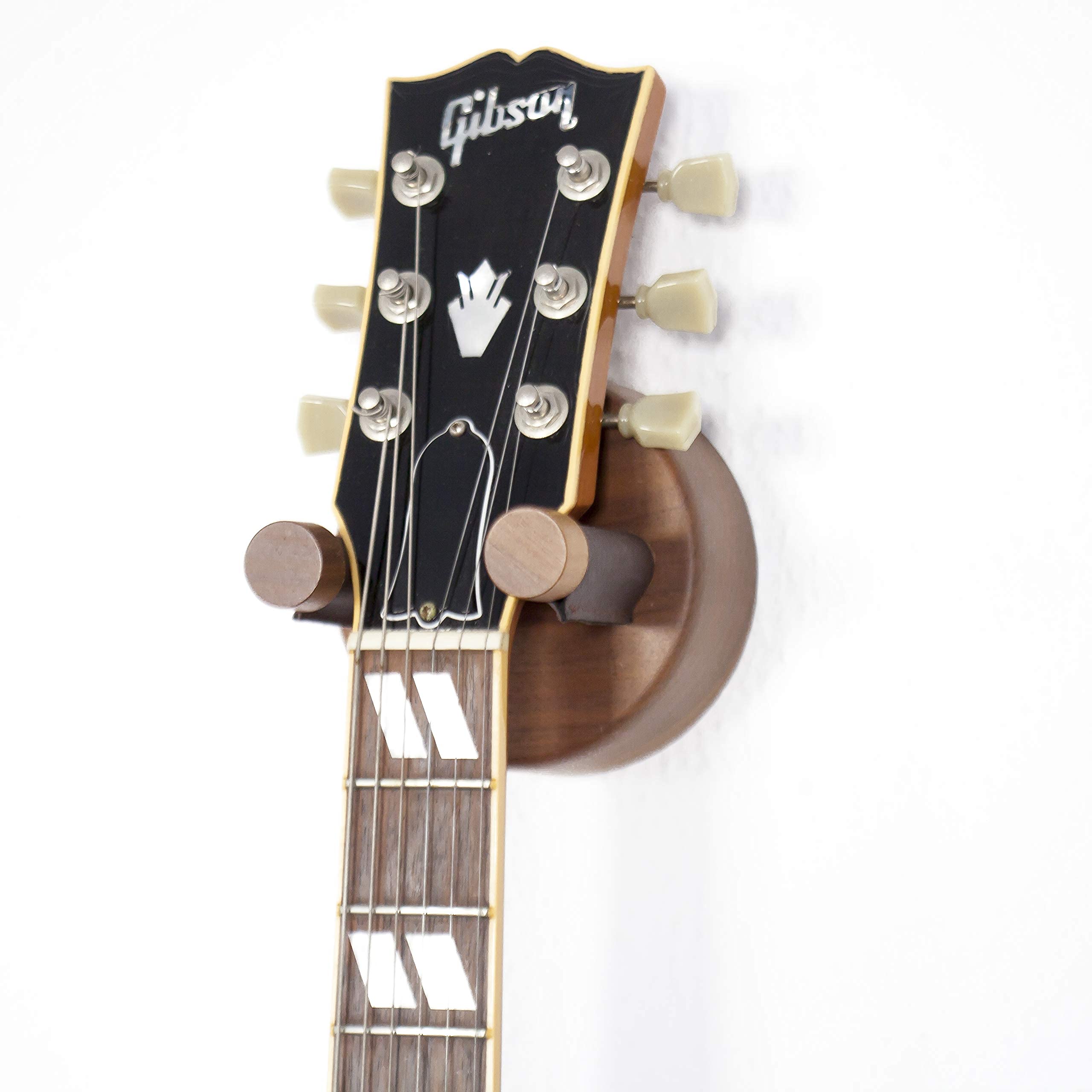 Support mural pour guitare électrique et acoustique fabriqué en bois massif de noyer américain. Fabriqué en Espagne. Support pour guitares électriques et guitares acoustiques (Noyer)
