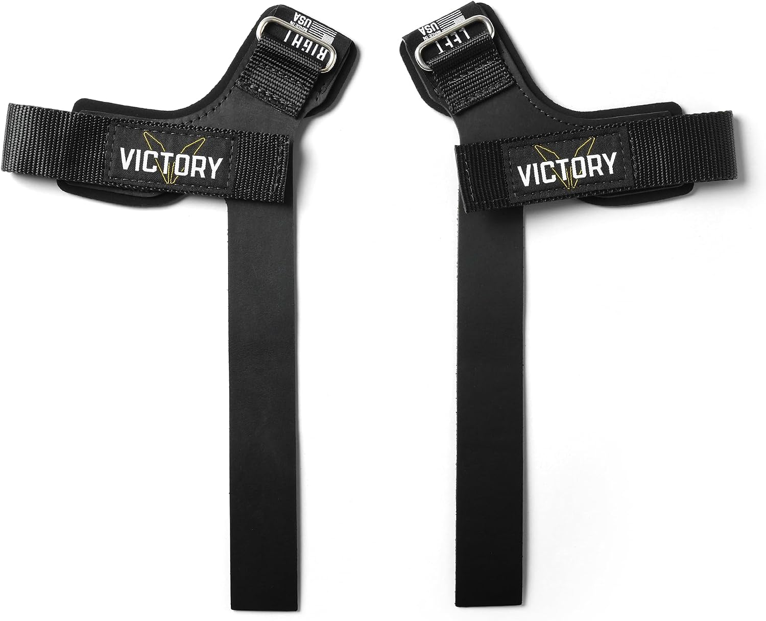 Weightlifting Straps – Genuine Leather, Ergonomic Wrist Support with Neoprene Padding – Deadlift, Barbell & Dumbbell Straps for Powerlifting & Strength Training – 1 Pair