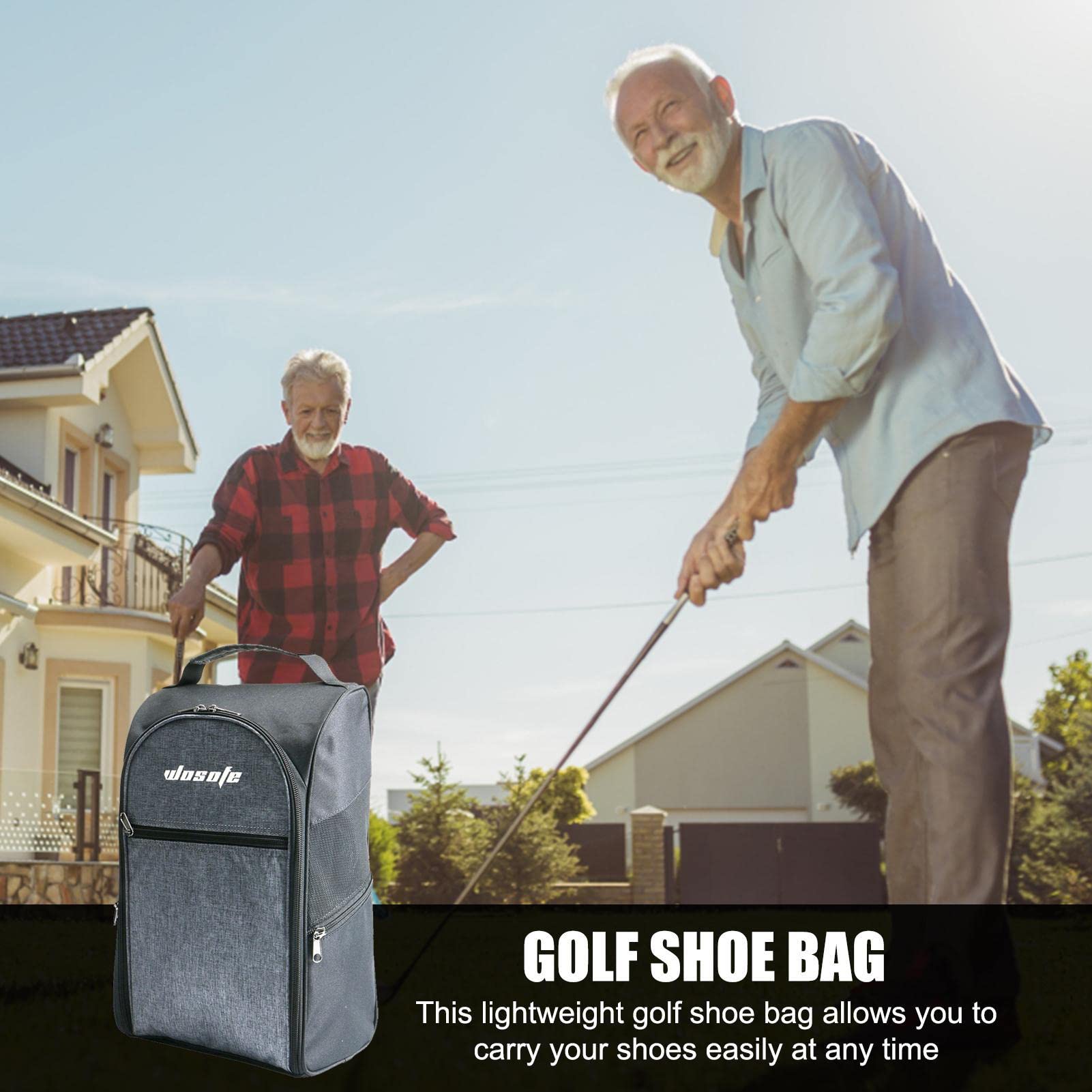 Sac à Chaussures de Golf - Golf Organizer Bag Ventilation Mesh | Sacs de Transport de Chaussures de Voyage de Sport, Double Poche extérieure pour Accessoires, pour Femmes et Hommes