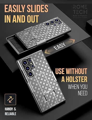 Miniatura 4 de Rome Tech Funda con clip para cinturón para Samsung Galaxy S23 Ultra de 6.8 pulgadas (no para S23), funda delgada y resistente con soporte para