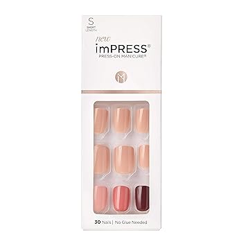 ✨ Before Sunset ✨ KISS imPRESS No Glue Mani Press On Nails - Short Squoval | Multicolor