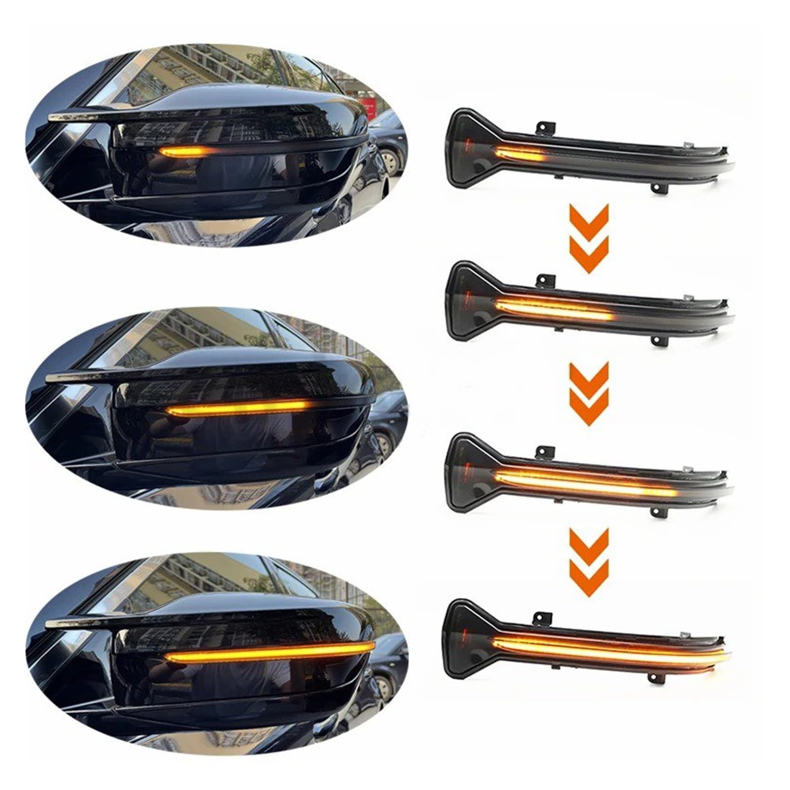 Espejo intermitente dinámico Para BMW Serie 4 5 7 G22 G30 G31 G11 Y G12 Intermitente LED Dinámico Para Espejo Retrovisor De Coche(LHD-2pcs)