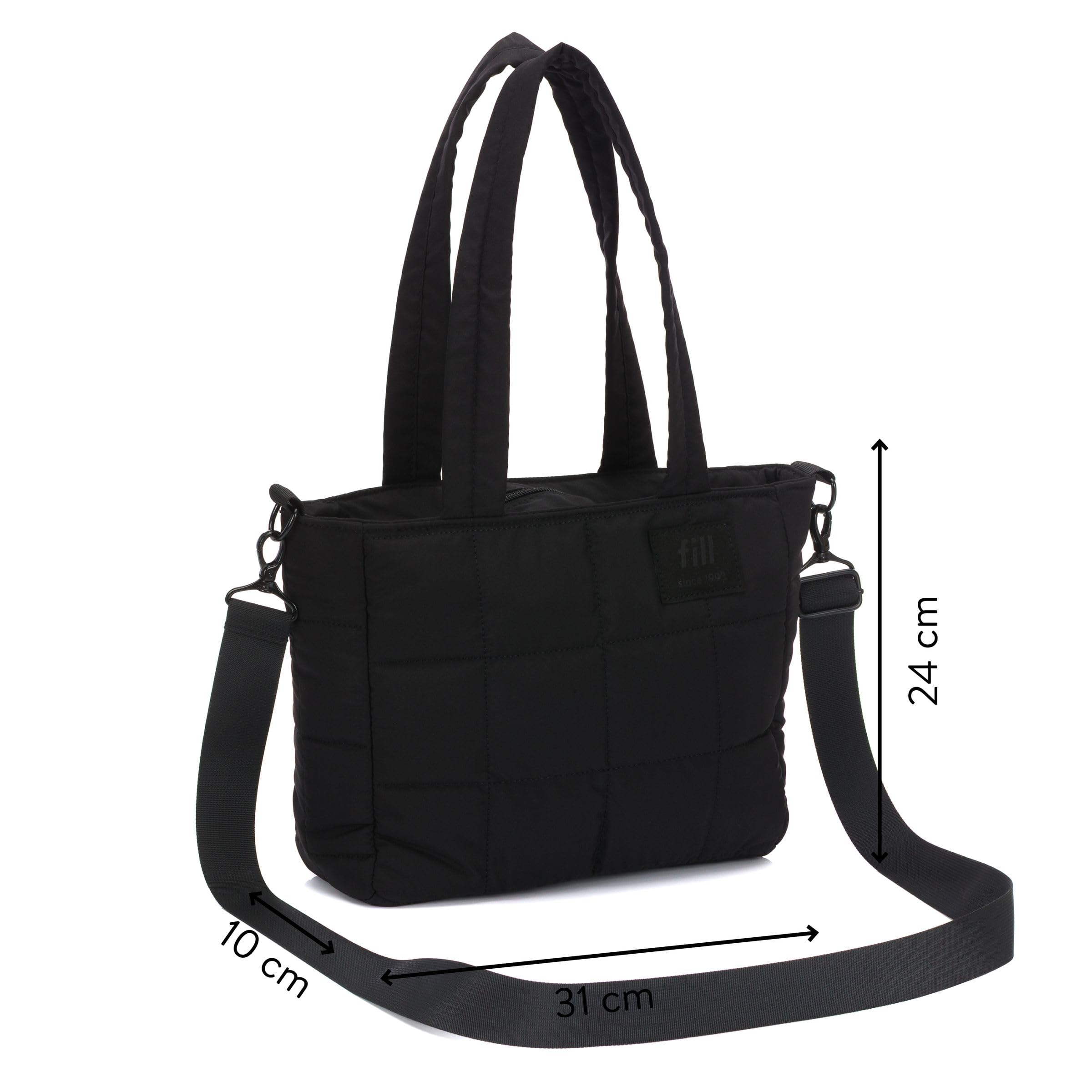 Fillikid Wickeltasche Vienna Small Exklusiv | Baby Windeltasche für unterwegs | Inkl Wickelunterlage, viele Fächer, Schultergurt & Haken für Kinderwagen und Buggy | Wickel Organizer ab Geburt