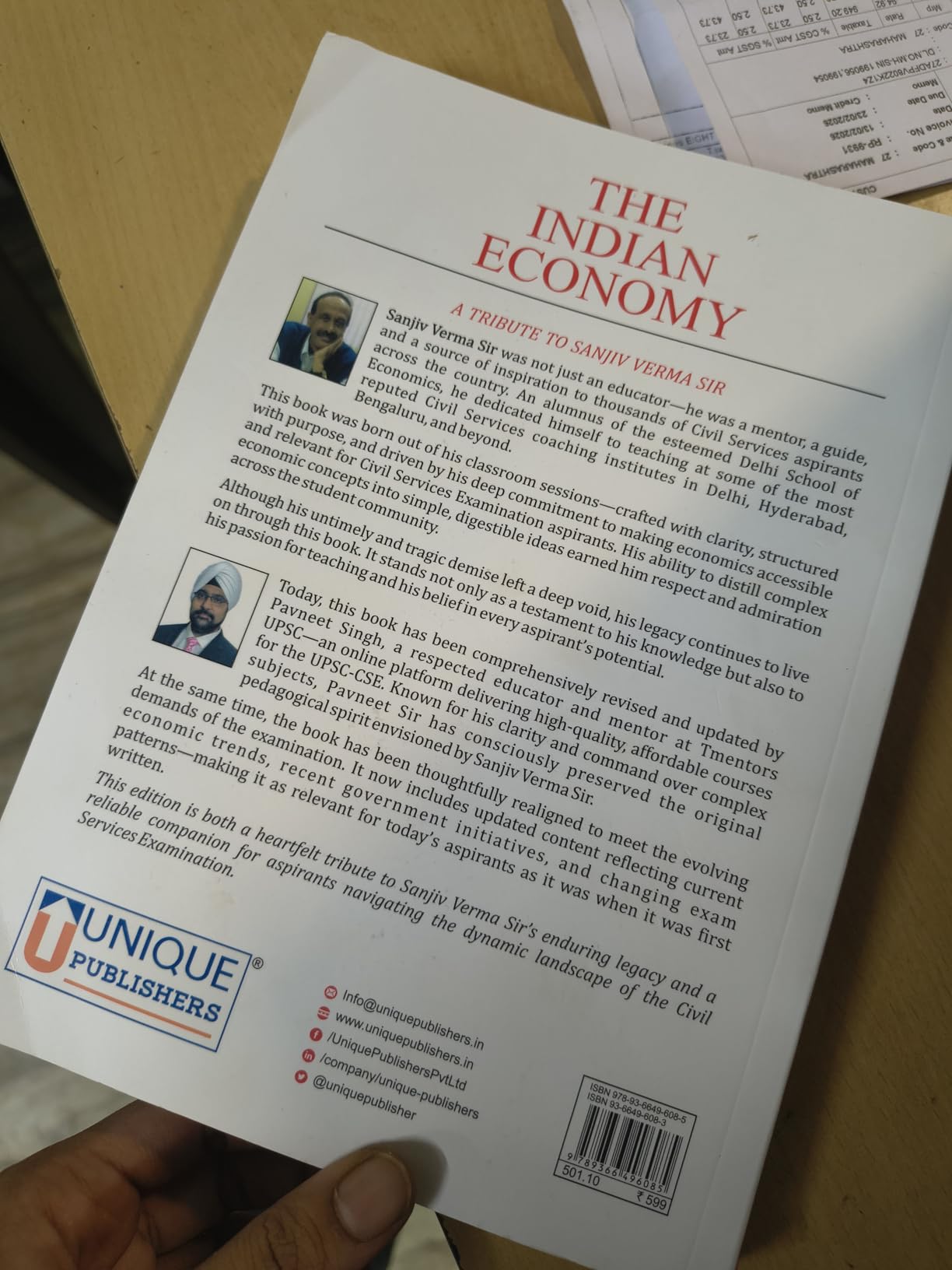 The Indian Economy by Sanjiv Verma Book