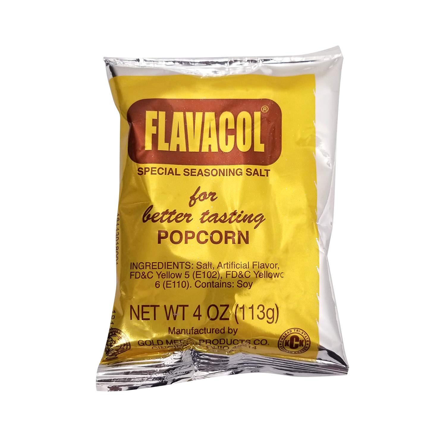 (118ml Pouches of Flavacol, 4oz Pouches of Flavacol) - Perfectware - PW-118ml Flavacol-3ct 118ml Pouches of Flavacol Popcorn Season Salt - Package of 3 Pouches