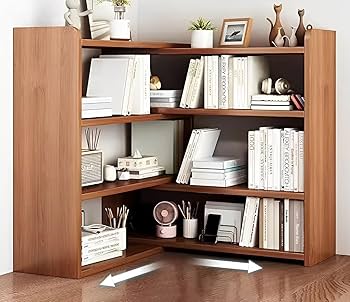 スタイリッシュで実用的！自由に伸縮するデスク上置き棚と本立て スタイリッシュで実用的！自由に伸縮するデスク上置き棚と本立て