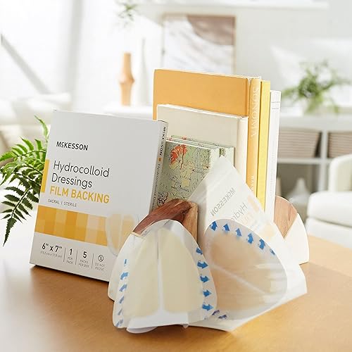 Miniatura 4 de McKesson Apósito hidrocoloide, estéril, sacro, respaldo de película, 6 in x 7 in, 5 unidades, 1 paquete