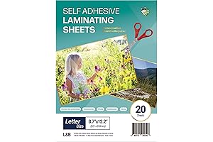 Self Adhesive Lamination Sheets, 8.5 x 11, 4mil