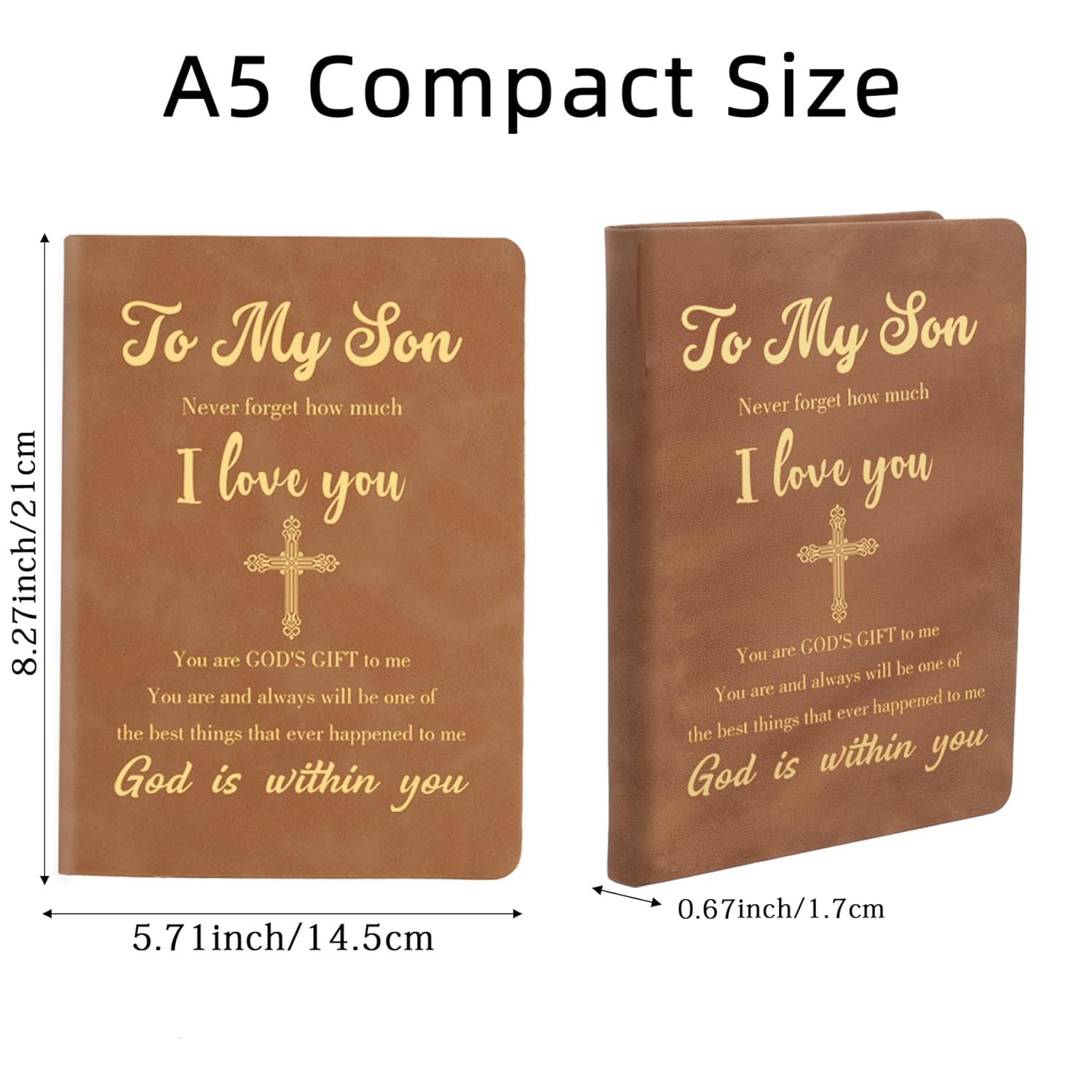 ZuEiiDop Journal Gifts for Son from Mom Fathers Day Christmas Valentines Day Easter Gifts for Sons Adult Son Gift from Mom Dad Graduation Birthday Back to School Gift for Adult Grown Sons Notebooks - Image 2