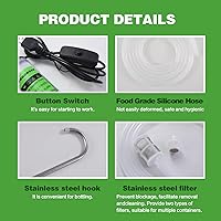 Vista 6 de Portable USB Electric Auto siphon Self Priming Pump for Bottling Home brew Wine,Beer and Kombucha, DC 5V Food Grade Water Transfer Pump With 6.5FT