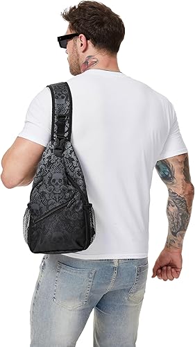 Miniatura 7 de MEDTOGS Bolso bandolera para mujer, bolso cruzado tipo bandolera tipo bandolera para el hombro, bolsa de pecho para viajes, senderismo, gimnasio